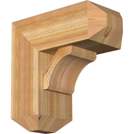 Legacy Craftsman Rough Sawn Bracket W/ Offset Brace, Western Red Cedar, 8W X 18D X 18H